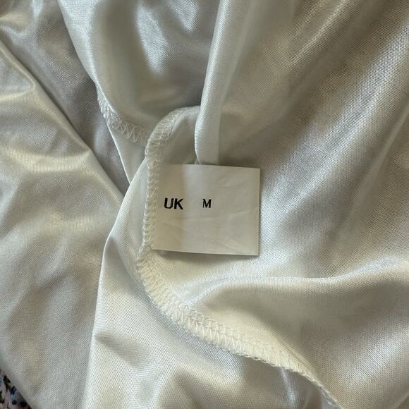 Manydress Floral Midi Dress Pink Ruffle Prairie Style Boho Women's Size Medium - Picture 9 of 13